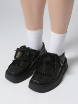 Derby Veterschoenen Torview Uit Leder Clarks Zwart women 26184943-vue-porte